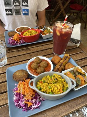 Mixed vegan plate  at El Vegetariano de la Alcazabilla in Malaga