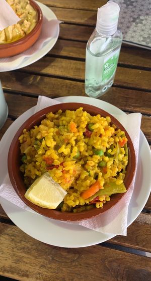 Vegan paella   at El Vegetariano de la Alcazabilla in Malaga