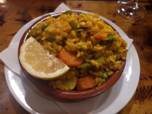 Beste paella in Malaga at El Vegetariano de la Alcazabilla in Malaga