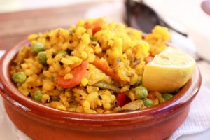 vegetable paella at El Vegetariano de la Alcazabilla in Malaga