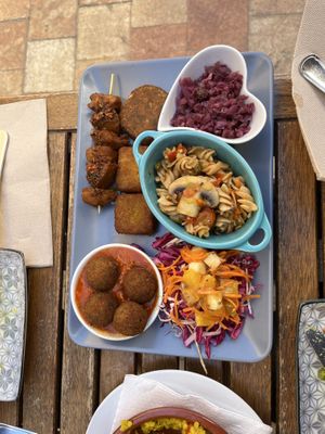 Vegan mixed plate   at El Vegetariano de la Alcazabilla in Malaga