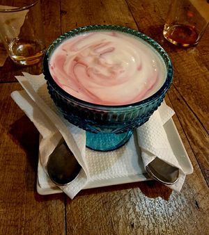 Kefir con fruta. at El Vegetariano de la Alcazabilla in Malaga