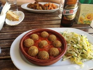 Seitan meatballs at El Vegetariano de la Alcazabilla in Malaga