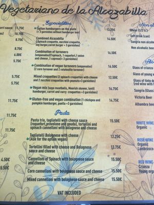 Menu June 2024  at El Vegetariano de la Alcazabilla in Malaga