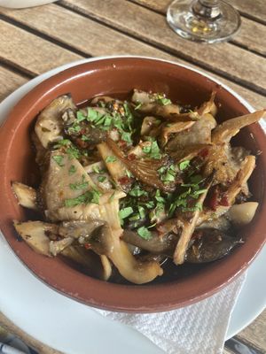 Pil pil mushrooms - so good  at El Vegetariano de la Alcazabilla in Malaga