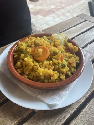Vegan paella    at El Vegetariano de la Alcazabilla in Malaga