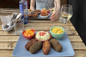 Coquets- vegetarian/ Vegan mix platter  at El Vegetariano de la Alcazabilla in Malaga