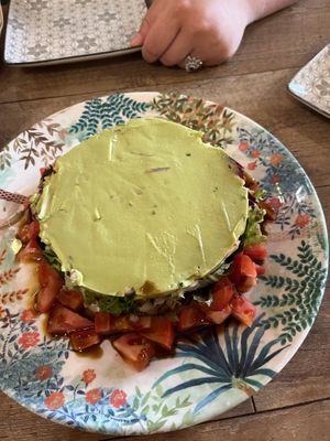 Salad top view  at El Vegetariano de la Alcazabilla in Malaga