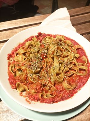 Tagliatelle  at El Vegetariano de la Alcazabilla in Malaga