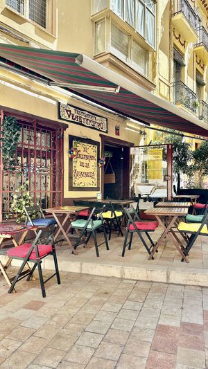 Lovely patio  at El Vegetariano de la Alcazabilla in Malaga