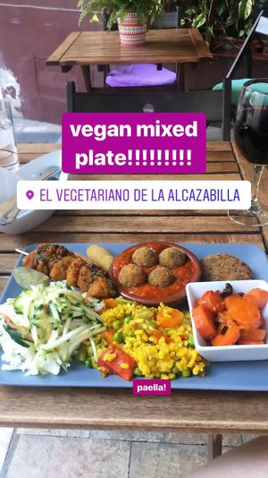 mixed plate vegan at El Vegetariano de la Alcazabilla in Malaga