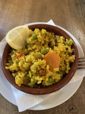 vegan paella at El Vegetariano de la Alcazabilla in Malaga