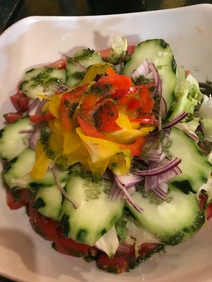Sephardic salad  at El Vegetariano de la Alcazabilla in Malaga