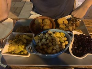 Vegan platter  at El Vegetariano de la Alcazabilla in Malaga