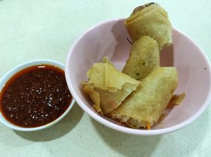 Fried spring roll with chilli  at Jing Xin Yuan 净心圆 - Bukit Batok in West Singapore