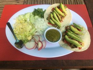 veggie taco at Comiendo Sano Mi Tienda de la Salud in Mazatlan