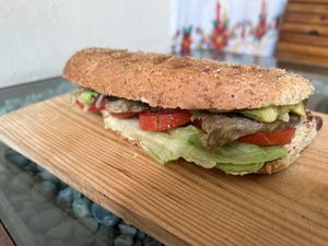 The classic torta. It was very tasty. I really enjoyed eating this and I would definitely return.  at Comiendo Sano Mi Tienda de la Salud in Mazatlan