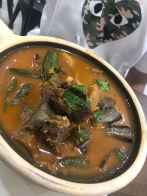 Curry vege lamb pot  at Gaya Vegetarian in Kota Kinabalu