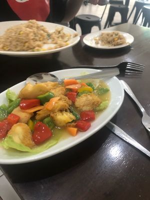 Lemon hericium at Gaya Vegetarian in Kota Kinabalu