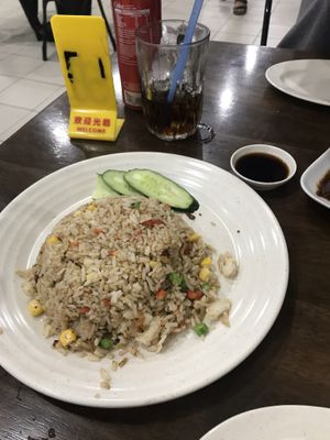 Pork fried rice at Gaya Vegetarian in Kota Kinabalu