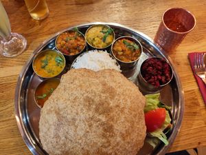 Business thali at Herb Restaurant in Leicester