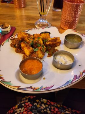 Tofu starter at Herb Restaurant in Leicester