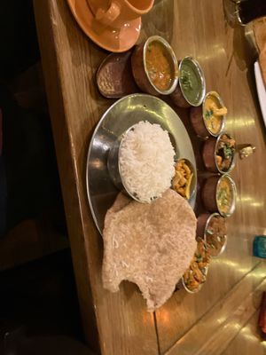 The thali!  at Herb Restaurant in Leicester