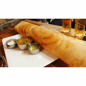 Huge dosa at Herb Restaurant in Leicester