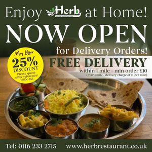 May offer 2020, Give us a ring at Herb Restaurant in Leicester
