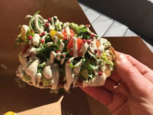 Avocado toast  at Earthbar - Ocean Ave in Santa Monica