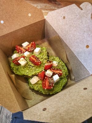 Avocado on toast at Edgy Veggy in Sofia