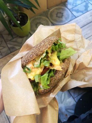 Burger at Edgy Veggy in Sofia