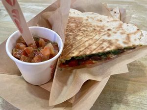 Quesadilla at Edgy Veggy in Sofia