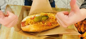 Hot dog at Edgy Veggy in Sofia