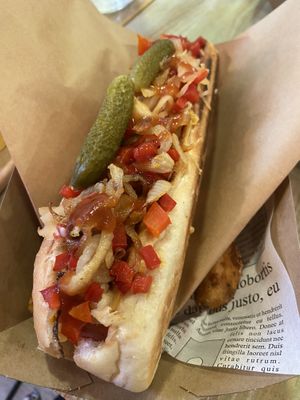 Hot dog   at Edgy Veggy in Sofia