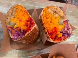 Seitan burrito at Edgy Veggy in Sofia