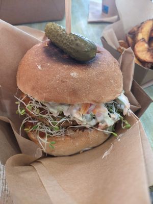 Burger, unfortunately I did not like it.  at Edgy Veggy in Sofia