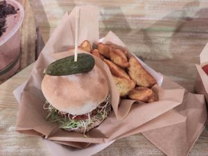 Veggy Burger at Edgy Veggy in Sofia