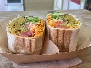 Unchicken burrito, 13 lev  at Edgy Veggy in Sofia