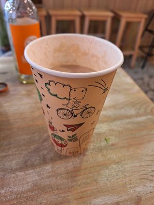 Hot chocolate at Edgy Veggy in Sofia