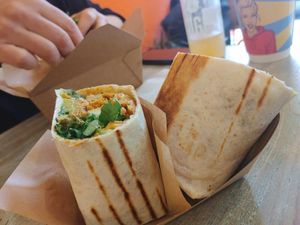 Chickpeas burritos at Edgy Veggy in Sofia