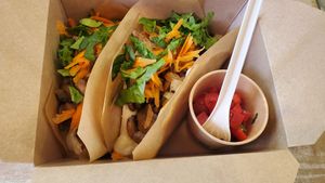 Quesadillas mushroom at Edgy Veggy in Sofia