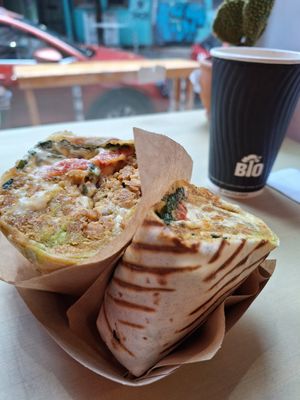 Chick pitch burrito at Edgy Veggy in Sofia