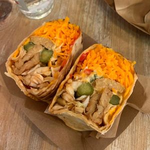 Tempeh burrito (13,00 lv) at Edgy Veggy in Sofia