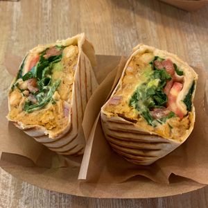Chick pitch burrito (13,00 lv) at Edgy Veggy in Sofia