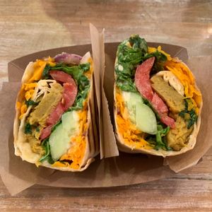 Unchicken burrito (13,00 lv) at Edgy Veggy in Sofia