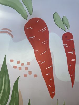 Painting on the wall   at Edgy Veggy in Sofia