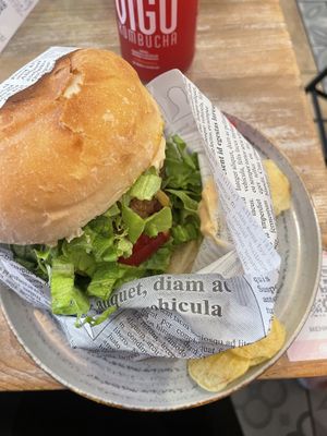 Mac vegan burger   at Edgy Veggy in Sofia