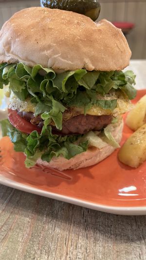 Cheese Burger 🍔   at Edgy Veggy in Sofia