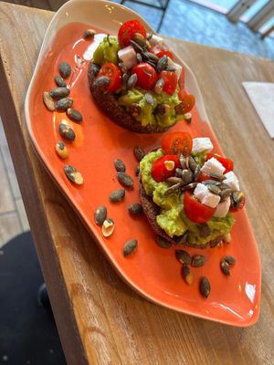 Avocado toast at Edgy Veggy in Sofia